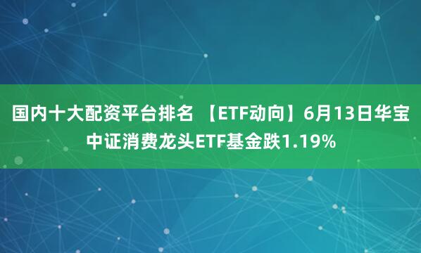 国内十大配资平台排名 【ETF动向】6月13日华宝中证消费龙头ETF基金跌1.19%